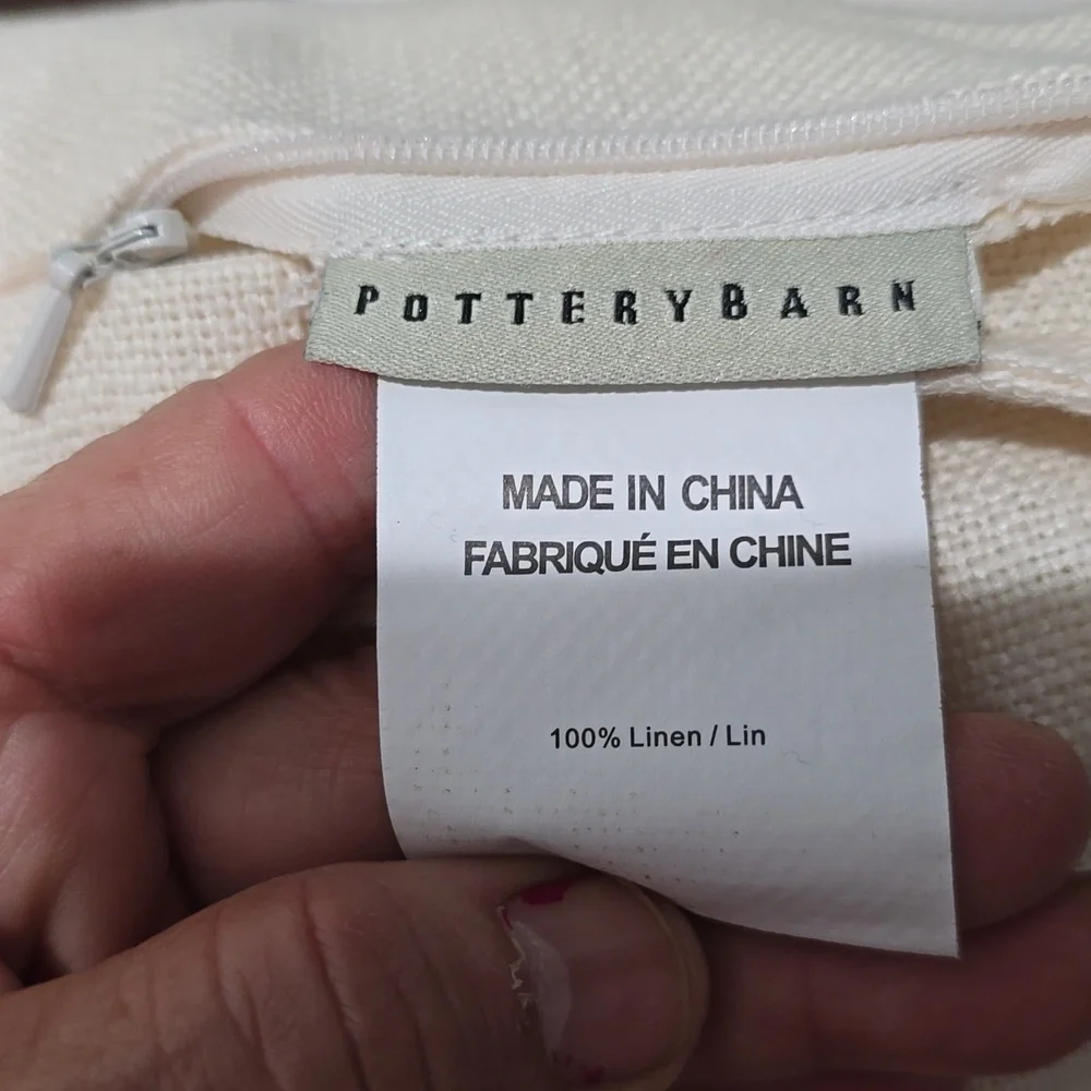 Pottery Barn Buddy Cream Dog Print‎ Pillow